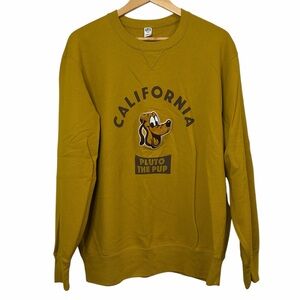 Uniqlo x Disney Pluto Crewneck Sweatshirt Mustard Yellow XL